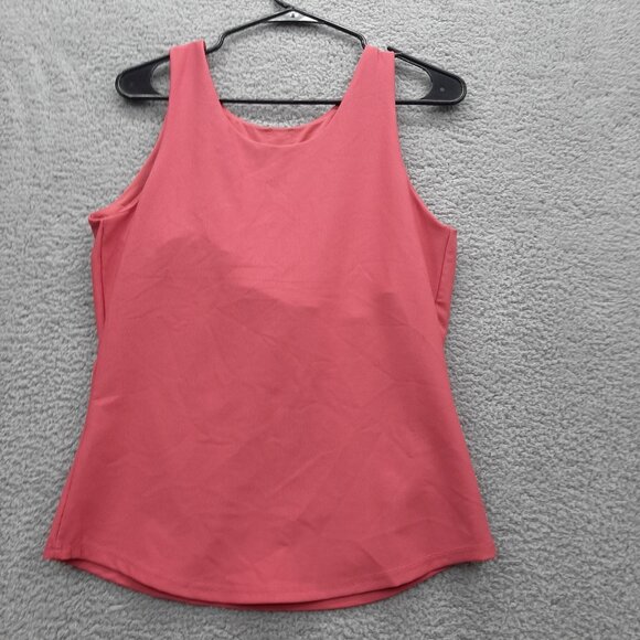 32 Degrees Cool Womens Medium Activewear Coral ribbed built-in bra Tank Top - Picture 5 of 7